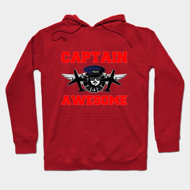 Captain Awesome Hoodie by HeeHeeTees